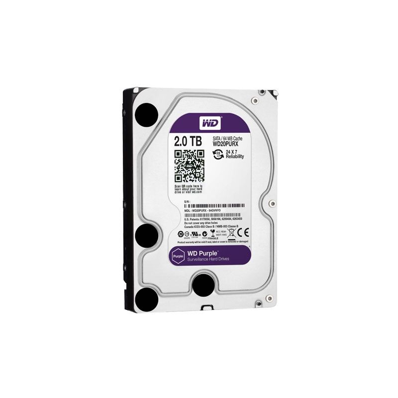 Western Digital - disque dur 3.5 purple 2TB SATA3 64MB WD20PURX video surveillance