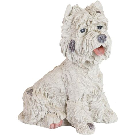 Westie Hundefigur Beige Harz 26X17X31 Cm