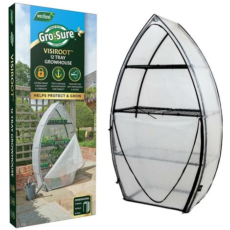 Westland Gro Sure Visiroot Clear Growhouse Greenhouse Wind Resistant 12 Tray