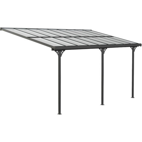 Westmann Abri de terrasse en aluminium Bruce  Noir  300x556x270 cm