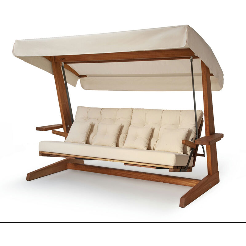 Westmann Balançoire hollywoodienne en bois d'iroko Luna 2600