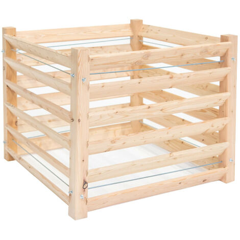 Westmann Composteur en bois de mélèze Konni M Nature 100x100x80 cm