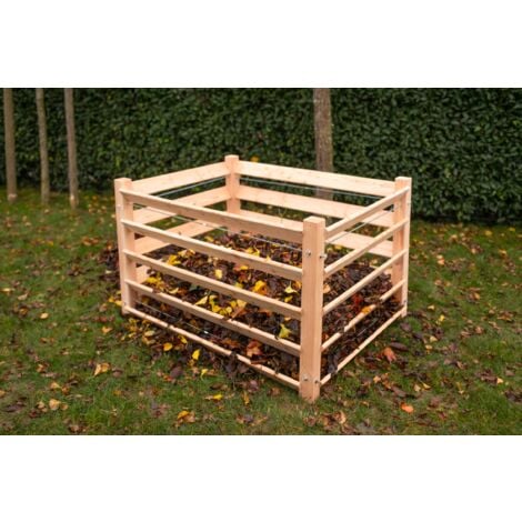 Westmann Holz Komposter, Kompostkiste 1040 l Volumen natur 130 x 100 x 80 cm (L x B x H)