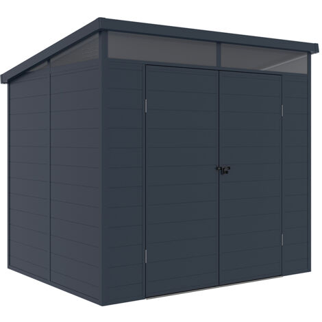 Westmann Kunststoff Gerätehaus Topia L  mit Pultdach  Anthrazit  2x2,5 m