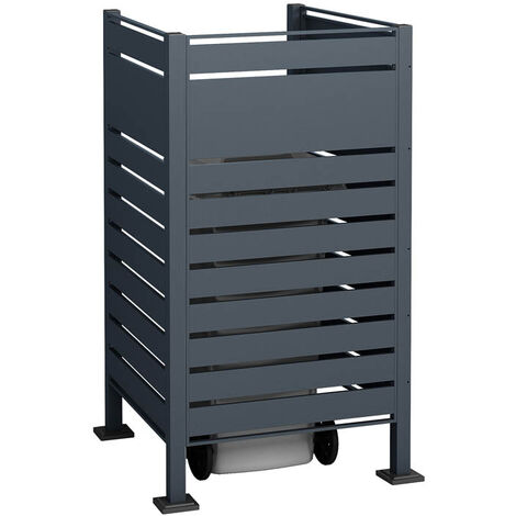 Westmann Metall Mülltonnenverkleidung Planum  1x240 L  Anthrazit  90x90x150 cm
