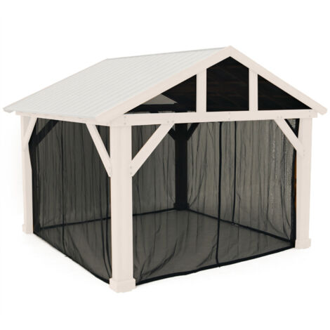 Westmann Moskitonetz für Holzpavillon Yukon 14x12, schwarz