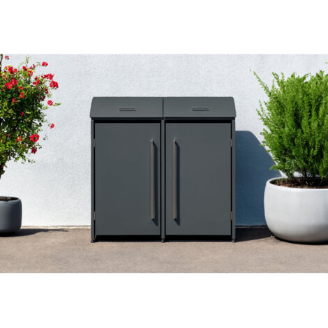 Westmann Mülltonnenbox "Moderna 2", anthrazit, 2er Box