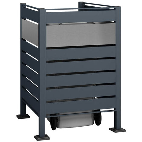 Westmann Mülltonnenverkleidung Planum 1er Box, anthrazit, 80 x 80 x 120 cm (B x T x H)