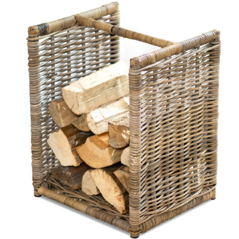 Westmann Rotin Corbeille à bois Costa Nature 40x36x50 cm
