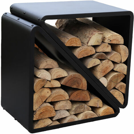 Westmann Stahl Kaminholzregal Kanto  Schwarz  57x36x56 cm