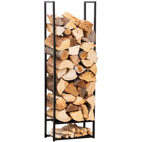 Westmann Stahl Kaminholzregal Porthos  Schwarz  40x20x120 cm