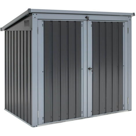 Westmann Stahl Mülltonnenbox und Gerätebox Anthrazit 101x158x134 cm