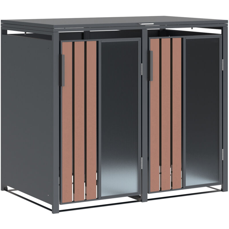 Westmann Status 2 Metall Mülltonnenbox 2er 2x240 L Anthrazit