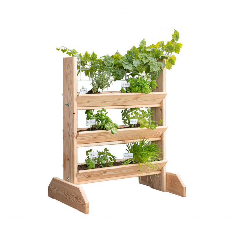 Tagère à herbes aromatiques en mélèze avec treillis - Westmann