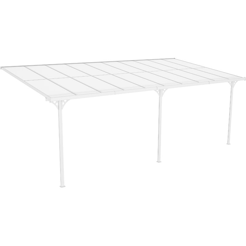 Terrassenüberdachung 'bruce 617', Weiß, 300 X 617 X 270 Cm (l X B X H) - Westmann