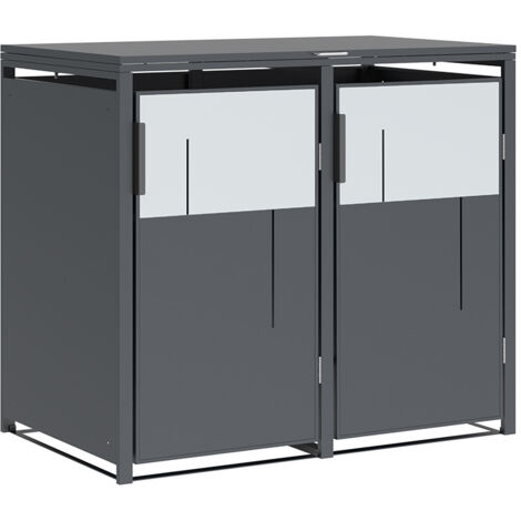 Westmann Tonus 2  Metall Mülltonnenbox 2er  2x240 L  Anthrazit
