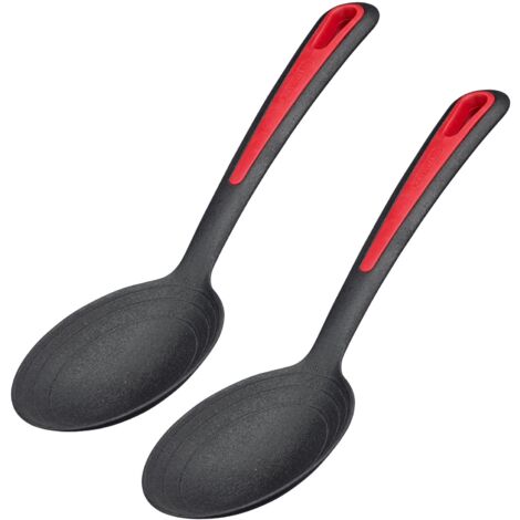 Westmark 296422E3 - Set di cucchiai da insalata e da servizio, scala interna: 20, 40 + 60 ml, plastica, gallant, nero/rosso, 296422E3