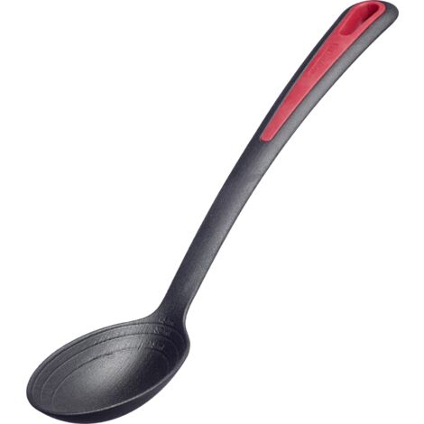 Westmark Gentle Plus 28612275 - Cucchiaio per verdure, resistente al calore fino a 270 °C / 518 °F, con testa extra profonda, scala interna: 15, 30 e 45 ml, in plastica, colore: Nero