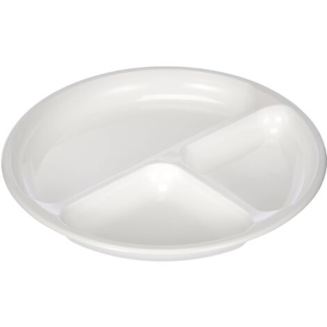 Westmark Piatto da microonde, 3 sezioni separate, ø 25 cm, plastica, colore: bianco, 22402270