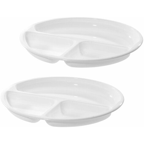 Westmark Piatto per Forno a microonde 224022E3-Piatto da Portata, 3 Scomparti, Diametro: 25 cm, in plastica, Colore: Bianco, Polipropilene