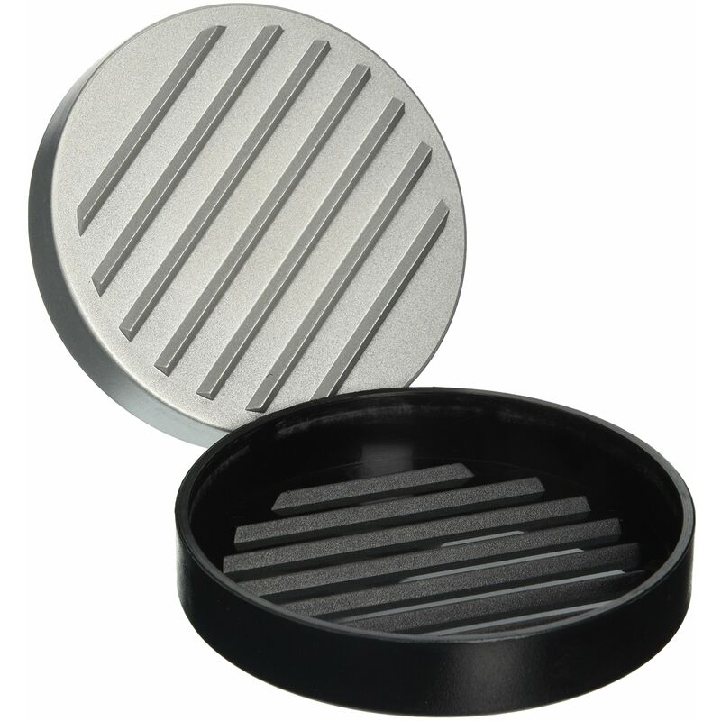 Image of Uno - hamburger presses (Aluminium, Black, Acrylonitrile butadiene styrene (abs), Aluminium, Thermoplastic elastomer (tpe)) - Westmark