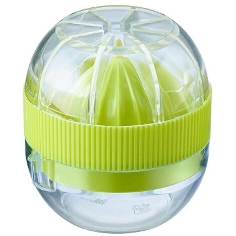 Westmark Spremiagrumi compatto con vaschetta e coperchio, Diametro: 7,2 cm, Capacità: 50 ml, Plastica, Fresh and Fruity, Trasparente/Verde, 30932280