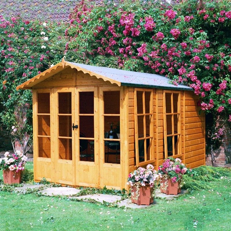 Shire - Westminster 13' x 7' Double Door with Two Large Opening Windows Summerhouse