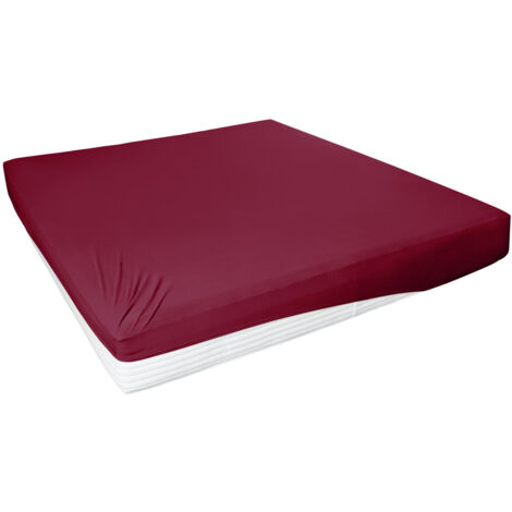 Westminster Spannbetttuch Jersey Elastan 190 x 200 cm bordeaux Spann-Bettlaken