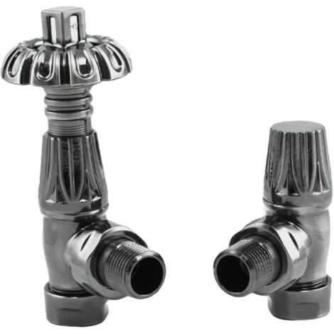 Westminster Thermostatic Radiator Valves Black Nickel (Pair)