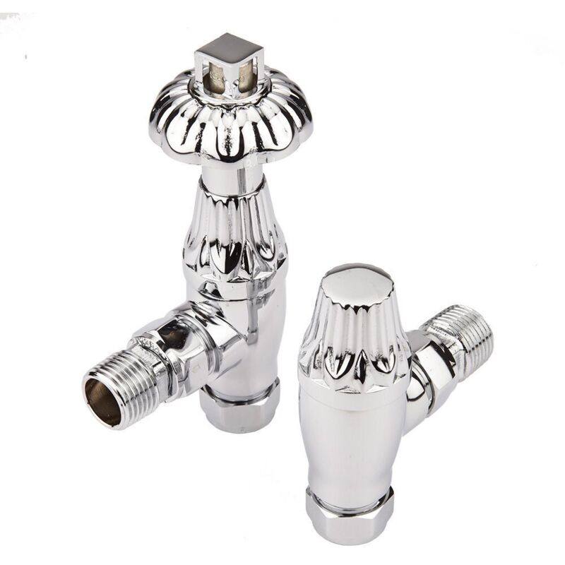 Westminster Angled TRV and Lockshield Radiator Valves Chrome