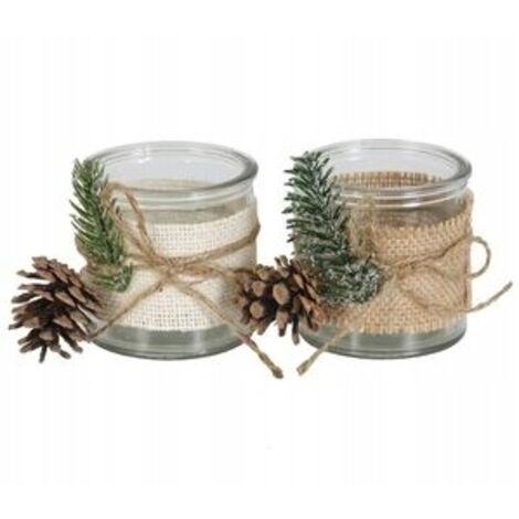 WESTWING Set di 2 candelieri "Merry Xmas", 8 cm
