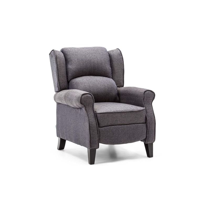 WestWood Vintage Armchair Sofa Recliner Lounge Fabric Tub Chair Seat Bedroom Home Occasional Furniture FA01 Grey