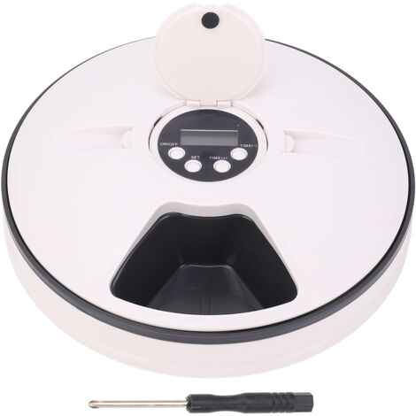 Wet Dry Food Automatic Cat Feeder Multi Meal Portion Control Timed Pet Food Dispenser with APP Control for Cat Dog Gray