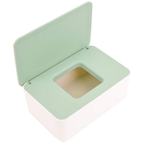 Wet tissue box with moisture-proof sealing cover to keep the tissue fresh, dustproof tissue box, napkin box (green)