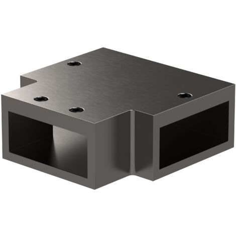Wetroom Arm T Piece for use with Flat Support Bar - Brushed Pewter - Balterley