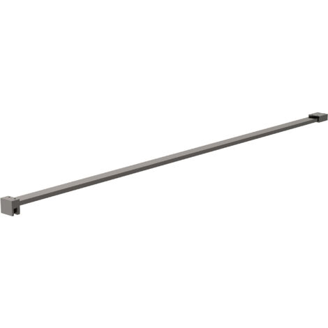 Wetroom Screen Support Bar for use with 1950mm High Wetroom Screens- Brushed Pewter - Balterley