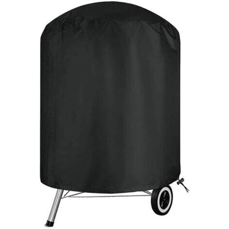 Wetter- und winddichte Grillabdeckung aus strapazierfähigem Oxford-Gewebe (210D), schützt vor Witterungseinflüssen und Staub, UV-Schutz, schwarz, 71 x 71 cm, Grillzubehör