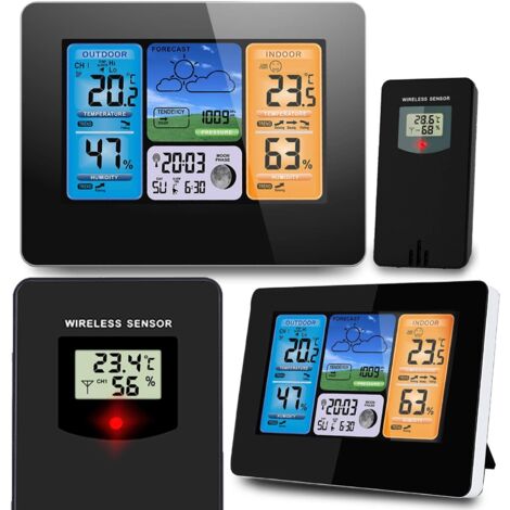 Wetterstation mit Display BD-902 schwarz