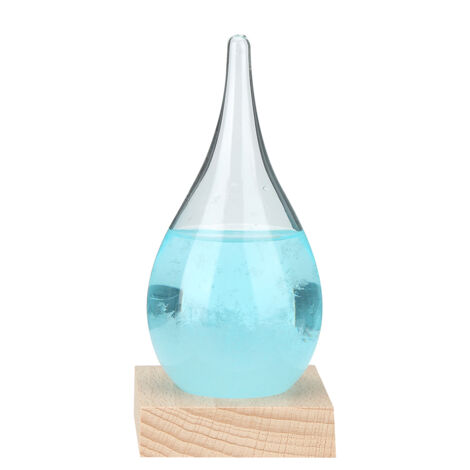 Wettervorhersage-Glasflasche in Tropfenform – Innovative blaue Wohnaccessoires