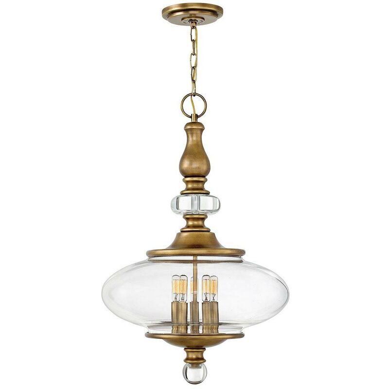 Elstead Lighting - Elstead Wexley - 5 Light Ceiling Pendant Brass, E14