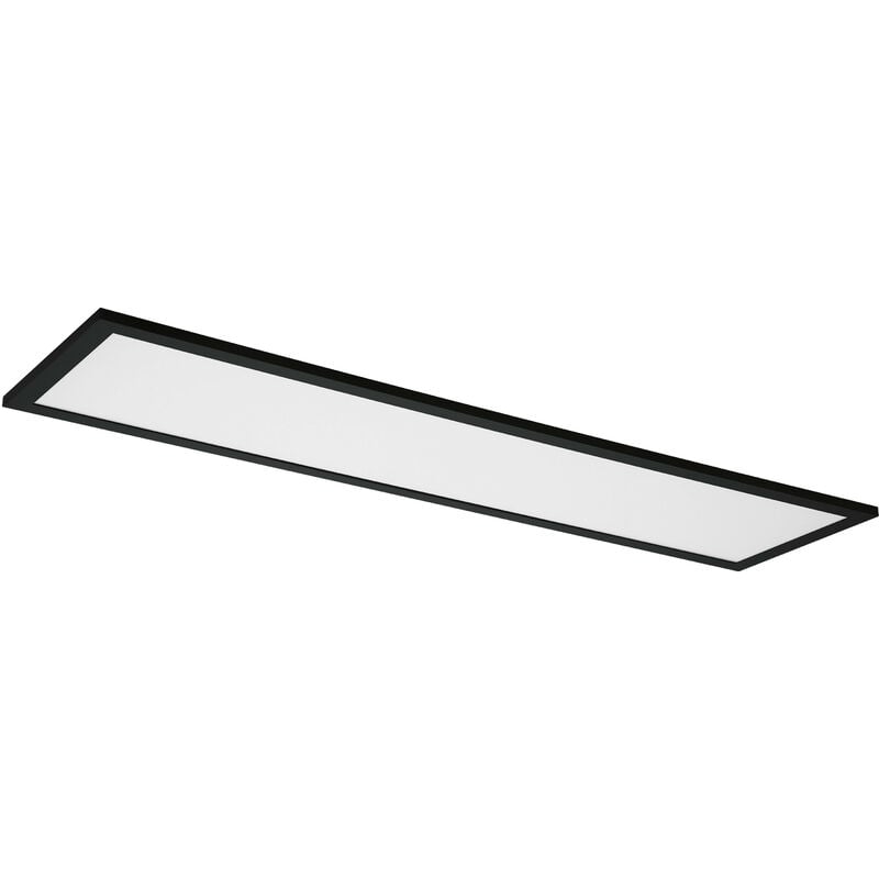 Plafonnier led noir, 30W, 1700LM, 3000-6500K, 100x25 cm, applique à gradation, technologie rgb, Smart+Planon, contrôlable via une application ou un