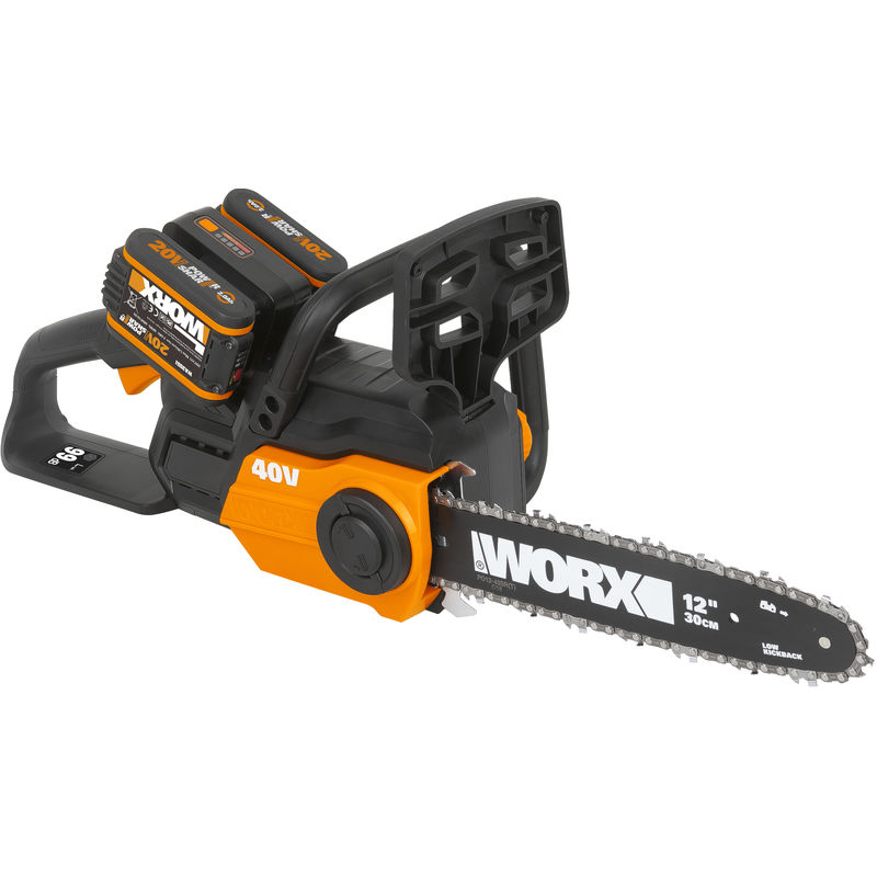 

Worx WG381E - Sierra de cadena 30 cm 40V (2*20V) 2.0Ah con 2 baterías