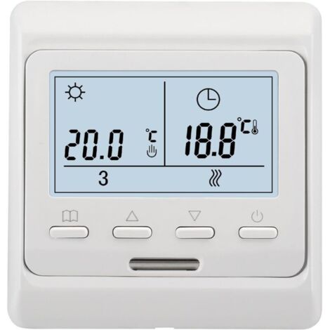 WG806 Innenthermostat, Wochenprogrammierung, 230 V Wechselstrom, 6 Zeiträume, 3 A, digitales LCD-Display, für Warmwassersysteme