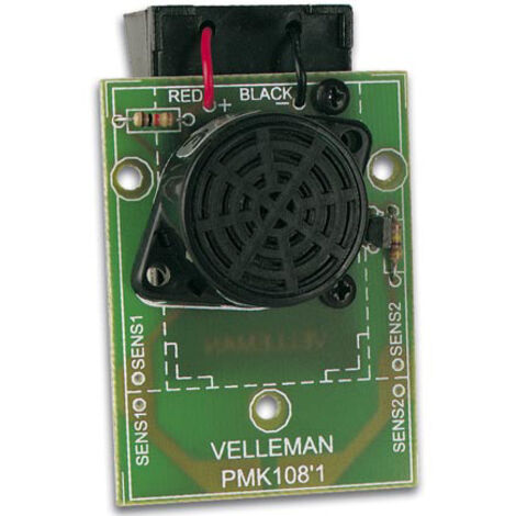 Whadda Lötbausatz, DIY, Wasseralarm, abnehmbarer Wassersensor, Erkennungsalarm, 9-V-Batterie