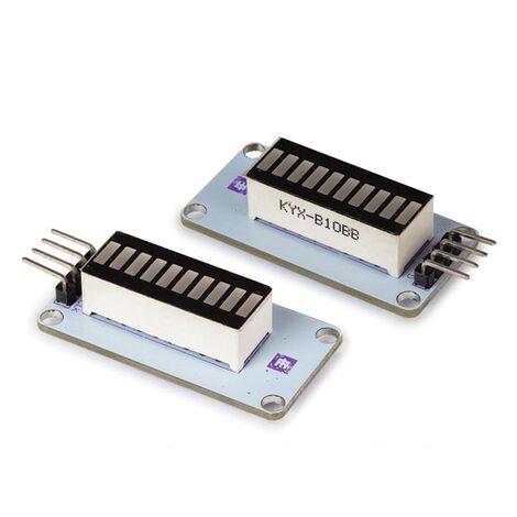 Whadda Módulo de pantalla de barra LED, 10 segmentos, 2 piezas, compatible con Arduino®, para el estado de la batería y el nivel de líquido