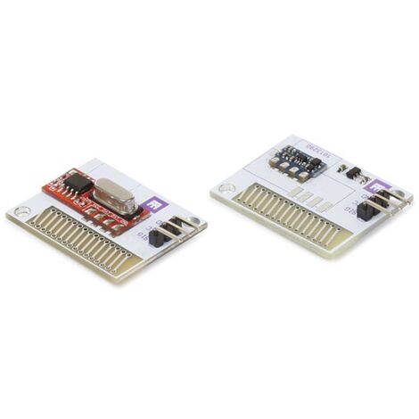 Whadda Módulo de receptor y transmisor RF de 433 MHz, largo rango, antena PCB, modo Ask/Ook