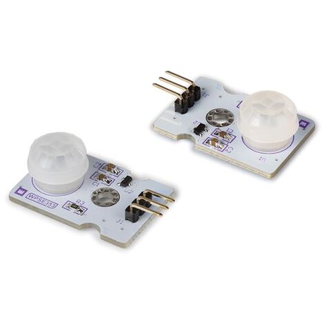Whadda Sensor de Movimiento Micro PIR, módulo, 3.3-5 V CC, Rango de detección 4 m, ángulo de detección 100 °, 2 Piezas, Blanco