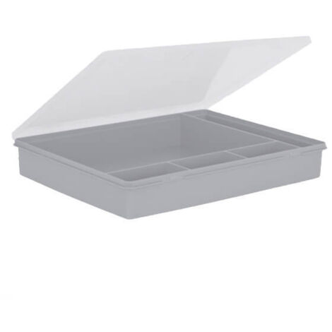 Wham Organiser Box 5.03 38cm with 5 Divisions Soft Grey/Clear