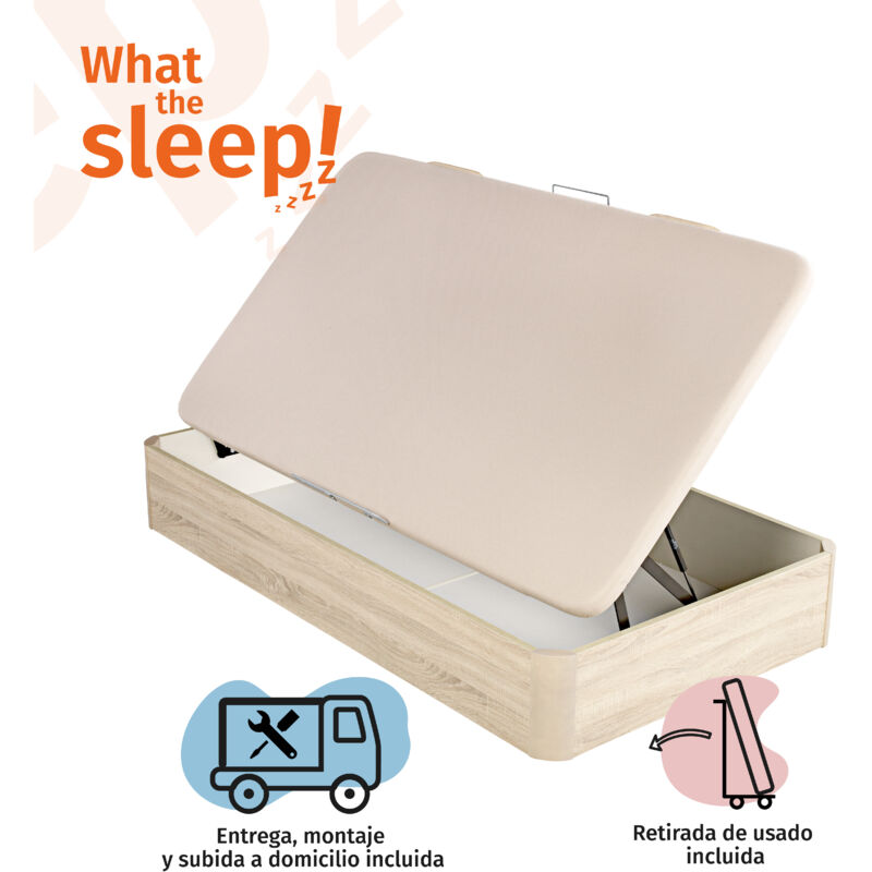 

What The Sleep!zzzz - What The Sleep I Canapé Juvenil Apertura Lateral 90x190 I Natural I Alta Resistencia y Capacidad I Entrega, Montaje Dentro del