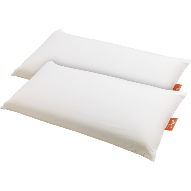 

What The Sleep!zzzz - What The Sleep I Pack 2 Almohadas sostenibles viscoelástica 70 cm. I Firmeza Media, Alta adaptabilidad I Certificado Oeko-Tex I